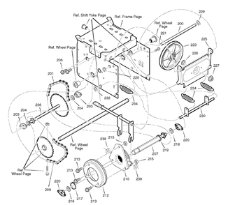 Drive Diagram and Parts List for 626752X16B-ST7526 2007 Briggs and Stratton Snow Blower